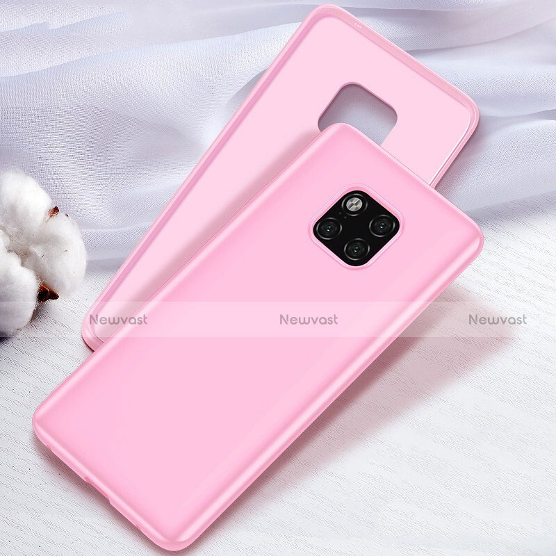 Ultra-thin Silicone Gel Soft Case Cover S04 for Huawei Mate 20 Pro Pink