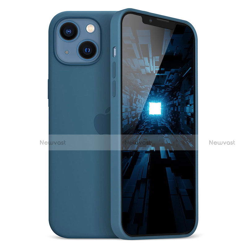 Ultra-thin Silicone Gel Soft Case Cover S05 for Apple iPhone 13 Mini Blue