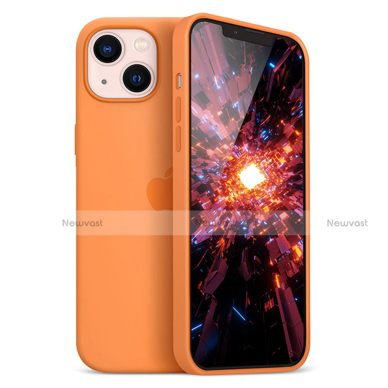 Ultra-thin Silicone Gel Soft Case Cover S05 for Apple iPhone 13 Mini Orange