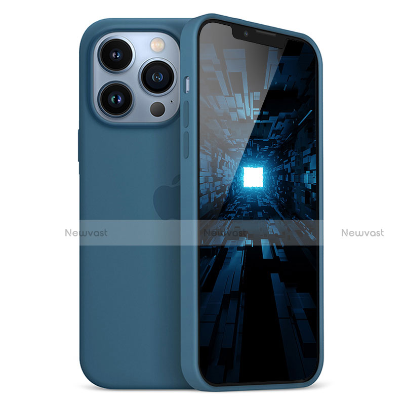 Ultra-thin Silicone Gel Soft Case Cover S05 for Apple iPhone 13 Pro Max Blue