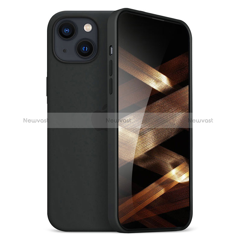 Ultra-thin Silicone Gel Soft Case Cover S05 for Apple iPhone 15 Black