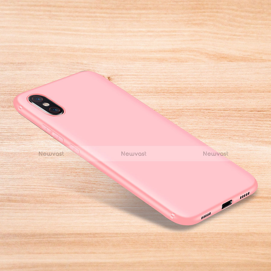 Ultra-thin Silicone Gel Soft Case Cover S06 for Xiaomi Mi 8 Pro Global Version Pink