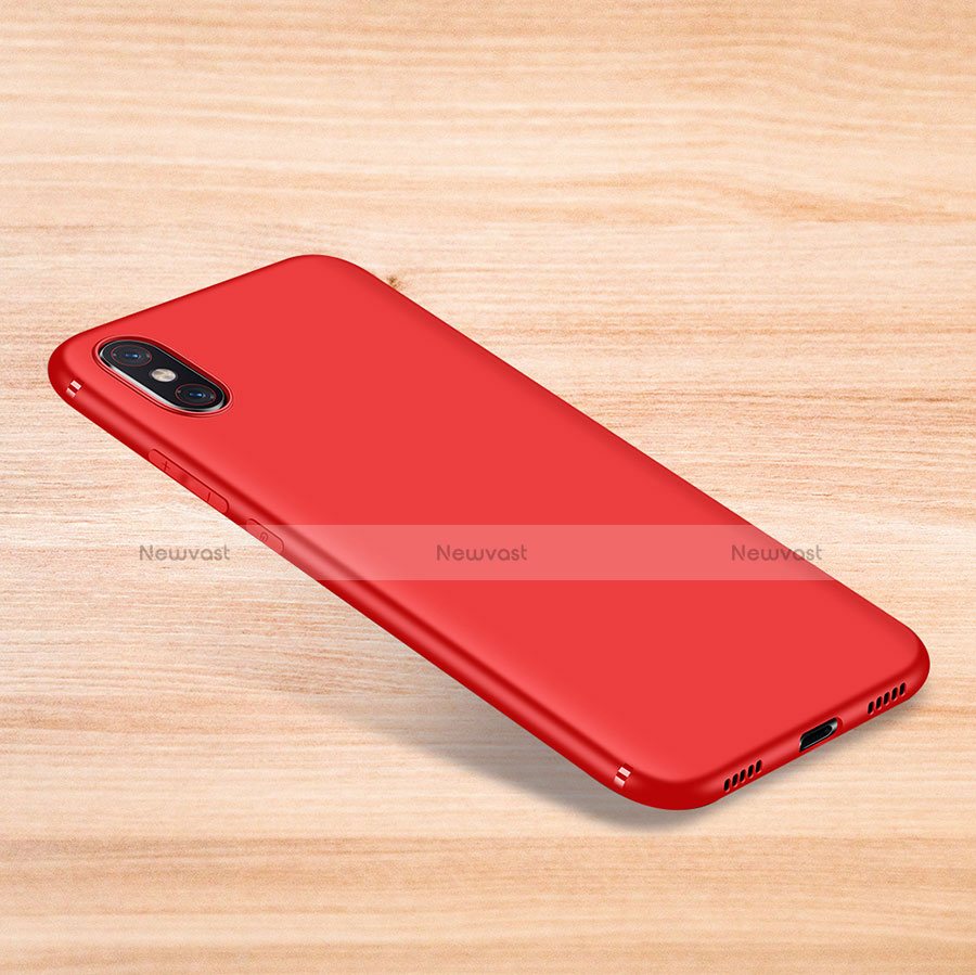 Ultra-thin Silicone Gel Soft Case Cover S06 for Xiaomi Mi 8 Pro Global Version Red