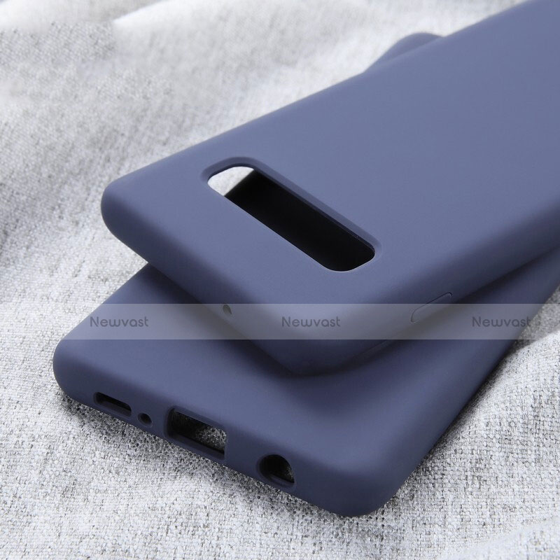 Ultra-thin Silicone Gel Soft Case Cover U01 for Samsung Galaxy S10 Blue