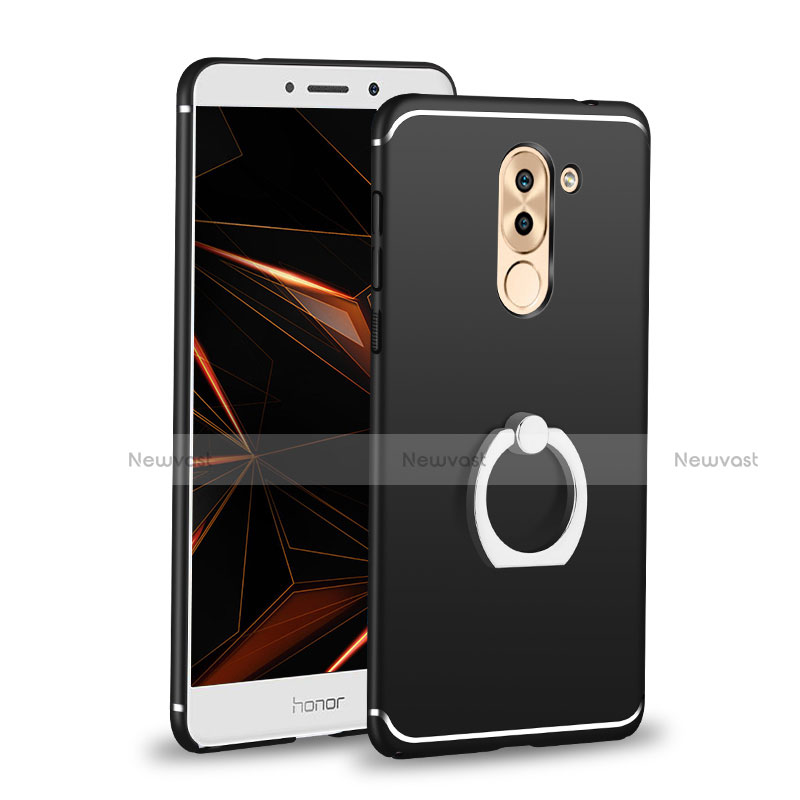 Ultra-thin Silicone Gel Soft Case Cover with Finger Ring Stand for Huawei Honor 6X