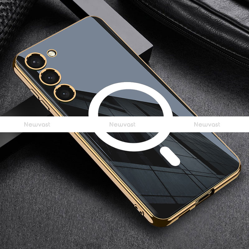 Ultra-thin Silicone Gel Soft Case Cover with Mag-Safe Magnetic AC1 for Samsung Galaxy S23 Plus 5G Black