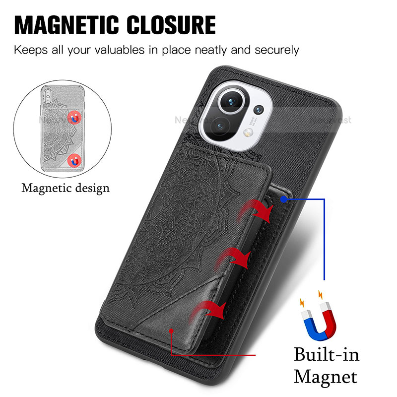 Ultra-thin Silicone Gel Soft Case Cover with Magnetic A06 for Xiaomi Mi 11 5G