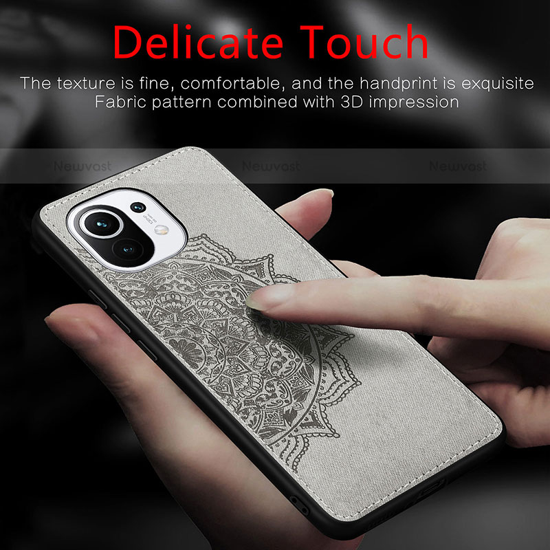 Ultra-thin Silicone Gel Soft Case Cover with Magnetic A07 for Xiaomi Mi 11 Lite 4G