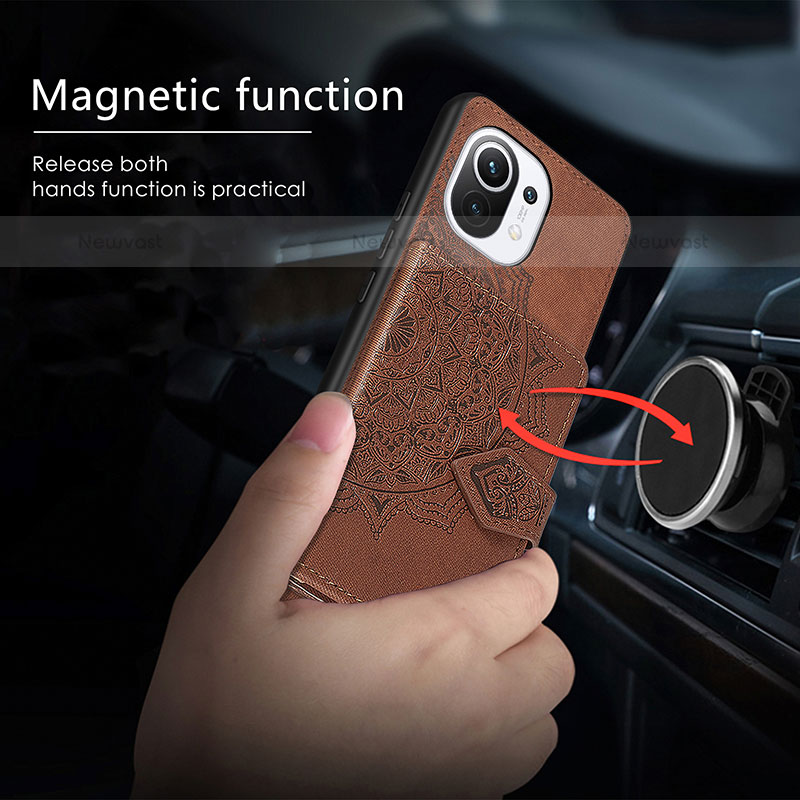 Ultra-thin Silicone Gel Soft Case Cover with Magnetic A09 for Xiaomi Mi 11 Lite 4G