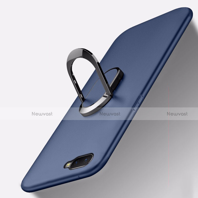 Ultra-thin Silicone Gel Soft Case Cover with Magnetic Finger Ring Stand A01 for Oppo R17 Neo