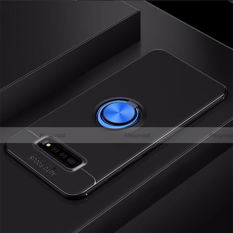 Ultra-thin Silicone Gel Soft Case Cover with Magnetic Finger Ring Stand A01 for Samsung Galaxy S10 5G