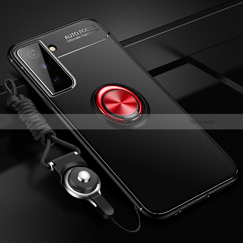 Ultra-thin Silicone Gel Soft Case Cover with Magnetic Finger Ring Stand A01 for Samsung Galaxy S24 5G