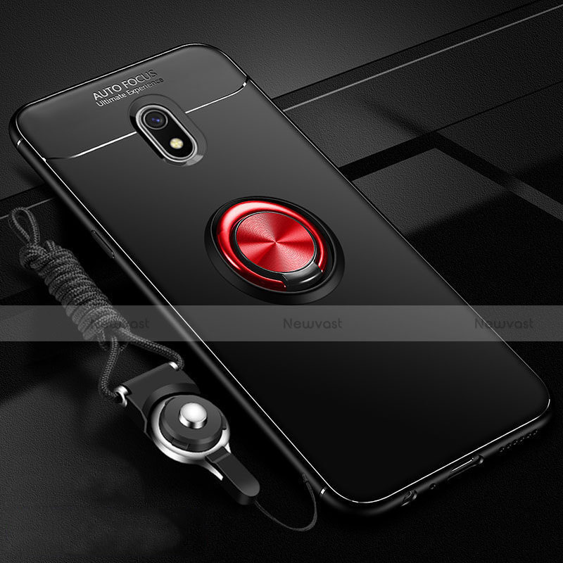 Ultra-thin Silicone Gel Soft Case Cover with Magnetic Finger Ring Stand A01 for Xiaomi Redmi 8A