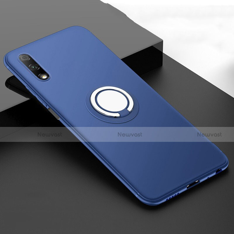 Ultra-thin Silicone Gel Soft Case Cover with Magnetic Finger Ring Stand A02 for Huawei P Smart Z (2019)