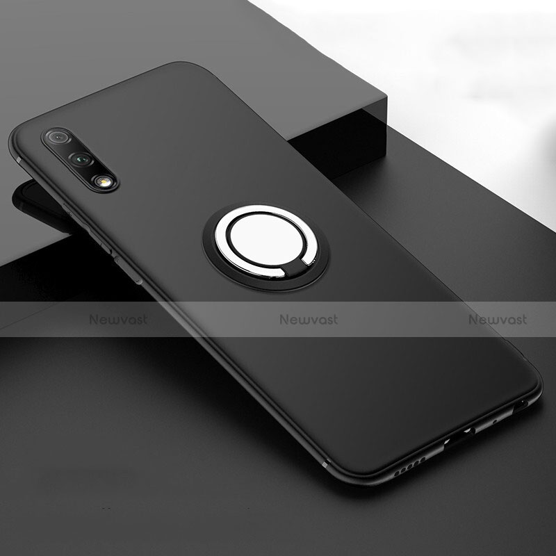 Ultra-thin Silicone Gel Soft Case Cover with Magnetic Finger Ring Stand A02 for Huawei P Smart Z (2019)