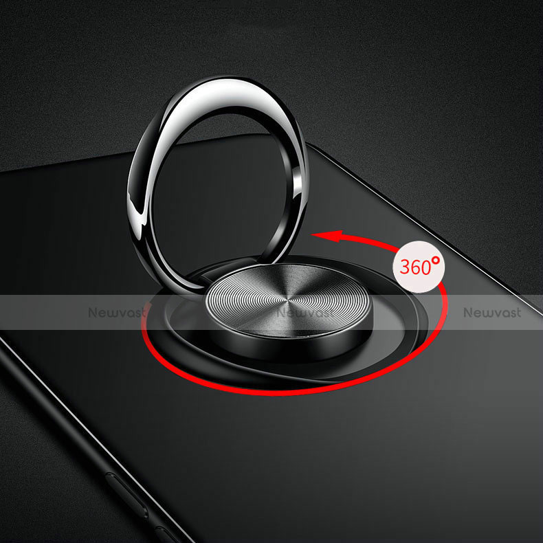 Ultra-thin Silicone Gel Soft Case Cover with Magnetic Finger Ring Stand A02 for Oppo Find X3 Lite 5G