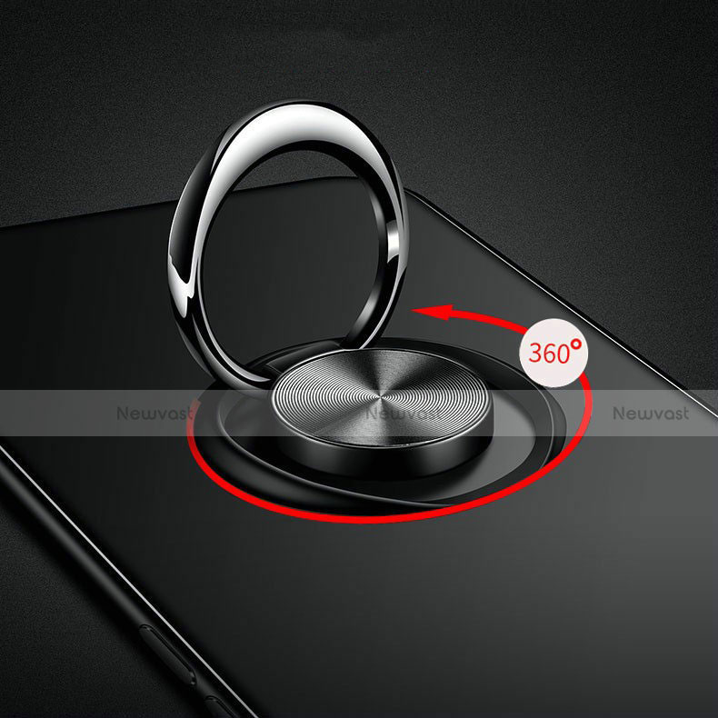 Ultra-thin Silicone Gel Soft Case Cover with Magnetic Finger Ring Stand A03 for Huawei P Smart Z (2019)