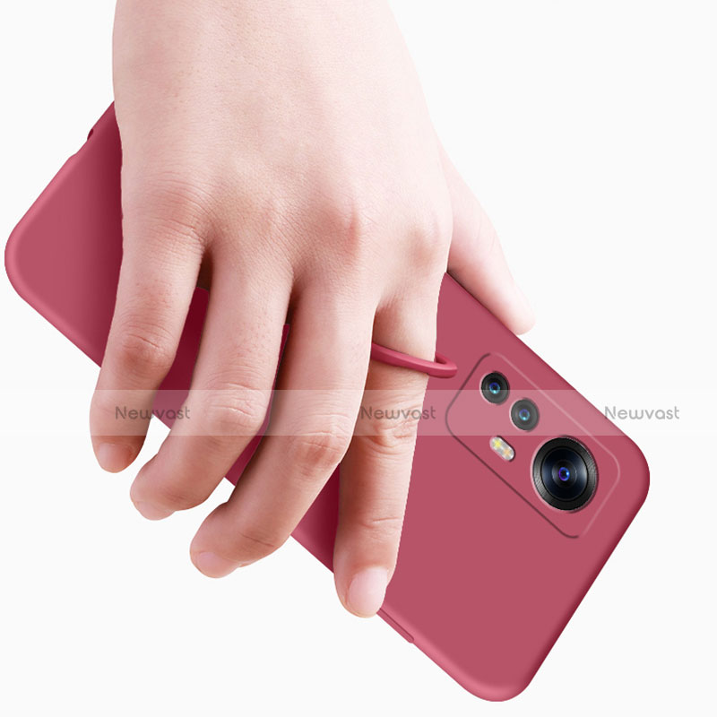 Ultra-thin Silicone Gel Soft Case Cover with Magnetic Finger Ring Stand A03 for Xiaomi Mi 12 5G