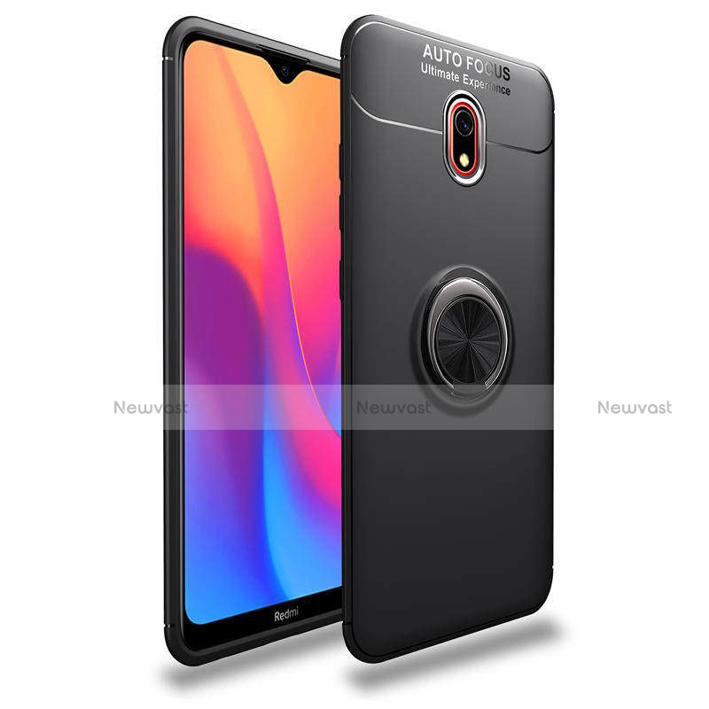 Ultra-thin Silicone Gel Soft Case Cover with Magnetic Finger Ring Stand A04 for Xiaomi Redmi 8A