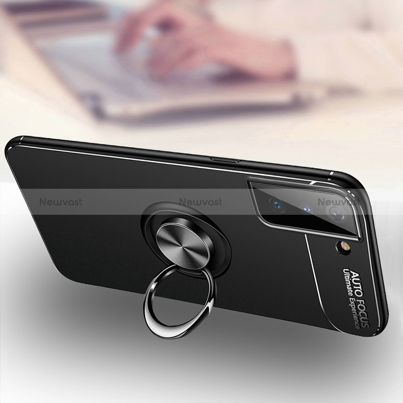 Ultra-thin Silicone Gel Soft Case Cover with Magnetic Finger Ring Stand A05 for Samsung Galaxy S24 5G