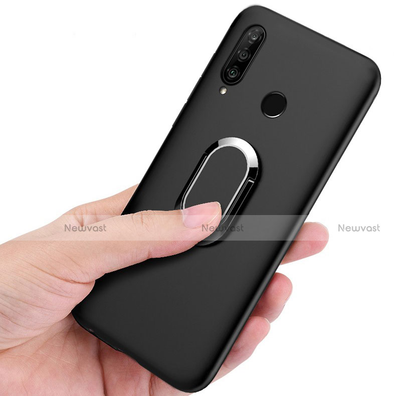 Ultra-thin Silicone Gel Soft Case Cover with Magnetic Finger Ring Stand for Huawei Enjoy 9s