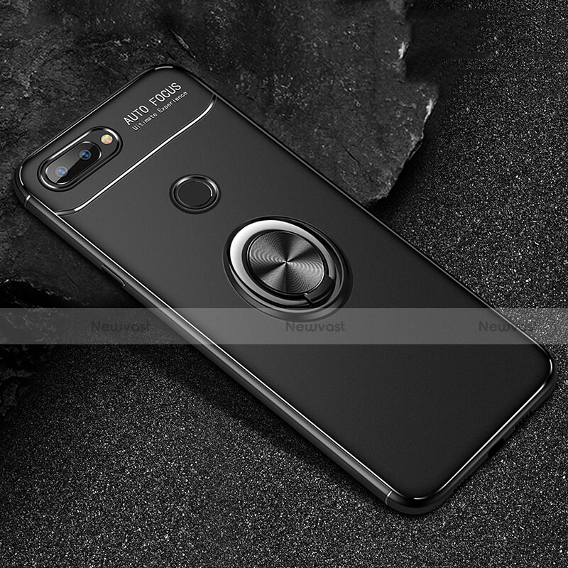 Ultra-thin Silicone Gel Soft Case Cover with Magnetic Finger Ring Stand for Huawei Honor 9 Lite