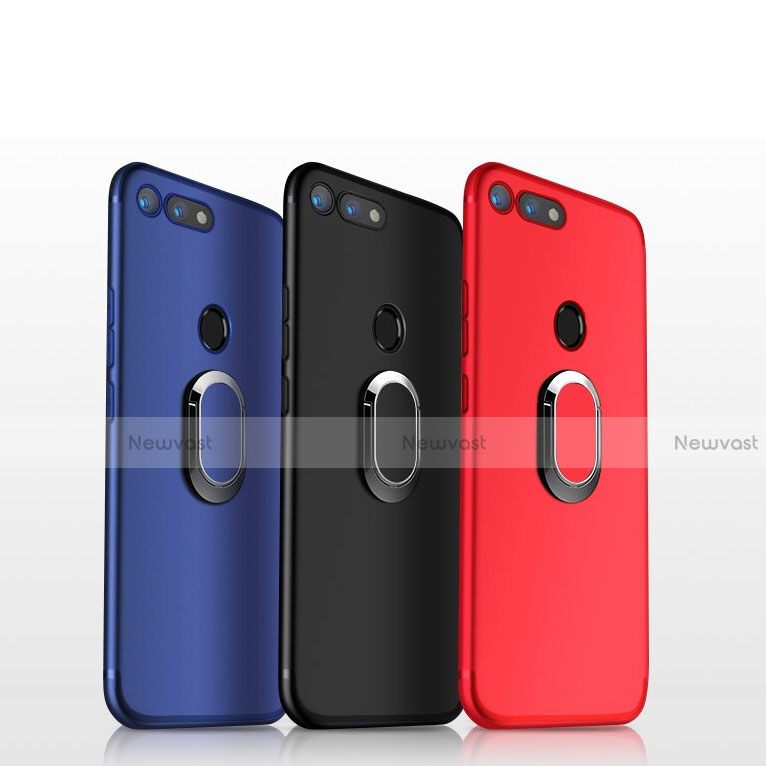 Ultra-thin Silicone Gel Soft Case Cover with Magnetic Finger Ring Stand for Huawei Honor View 20