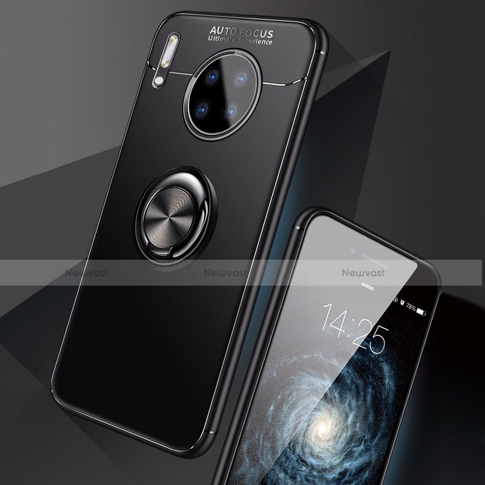 Ultra-thin Silicone Gel Soft Case Cover with Magnetic Finger Ring Stand for Huawei Mate 30