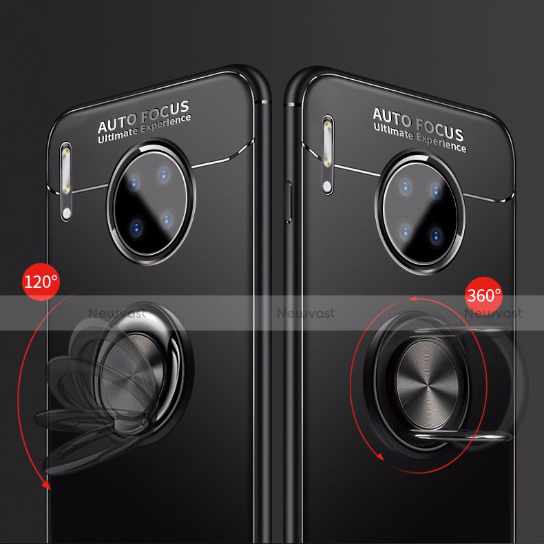 Ultra-thin Silicone Gel Soft Case Cover with Magnetic Finger Ring Stand for Huawei Mate 30E Pro 5G