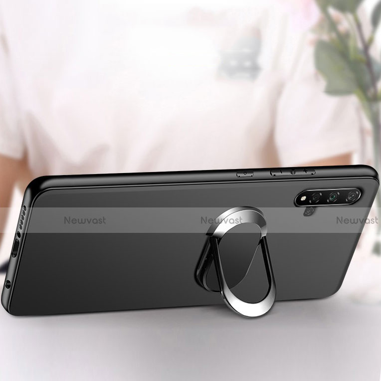 Ultra-thin Silicone Gel Soft Case Cover with Magnetic Finger Ring Stand for Huawei Nova 5T