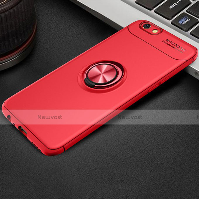 Ultra-thin Silicone Gel Soft Case Cover with Magnetic Finger Ring Stand for Oppo A3