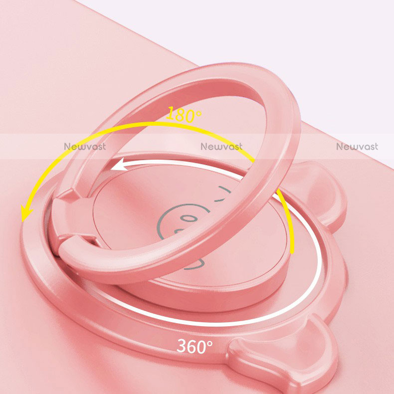 Ultra-thin Silicone Gel Soft Case Cover with Magnetic Finger Ring Stand for Oppo A5