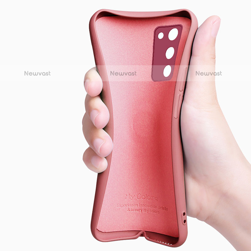 Ultra-thin Silicone Gel Soft Case Cover with Magnetic Finger Ring Stand for Oppo A55 5G