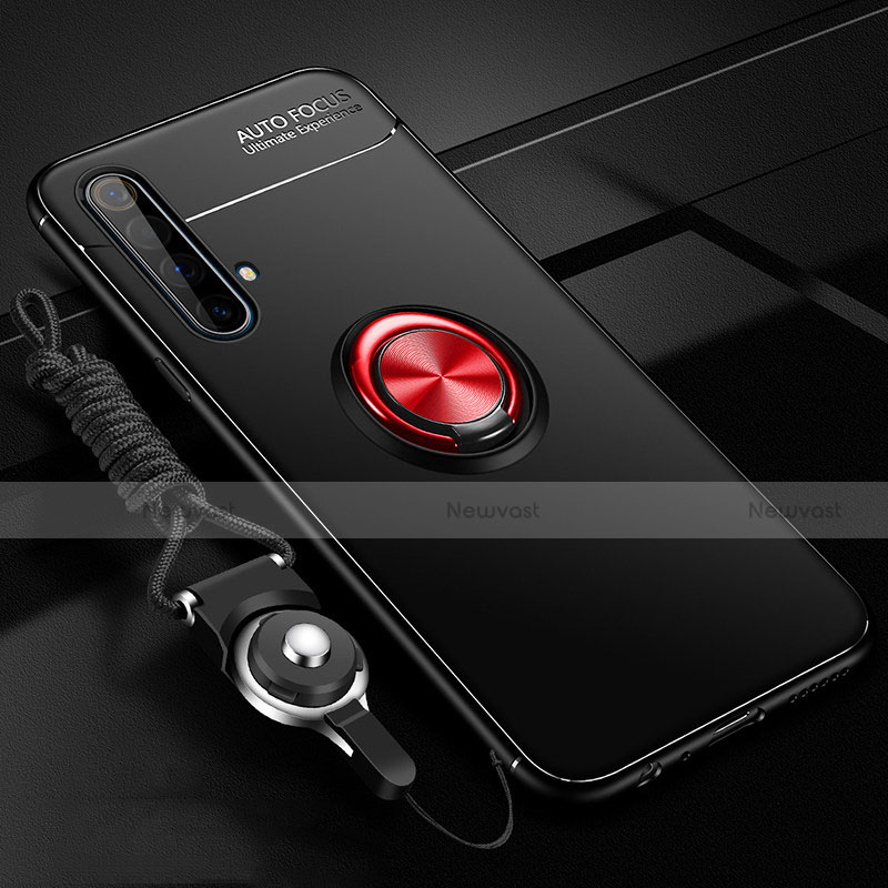 Ultra-thin Silicone Gel Soft Case Cover with Magnetic Finger Ring Stand for Realme X50t 5G