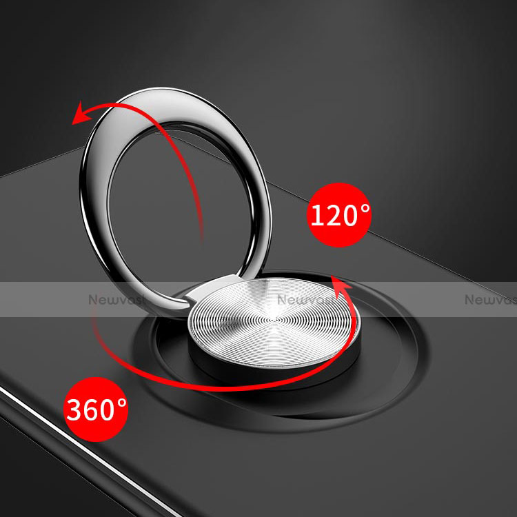 Ultra-thin Silicone Gel Soft Case Cover with Magnetic Finger Ring Stand for Samsung Galaxy A70