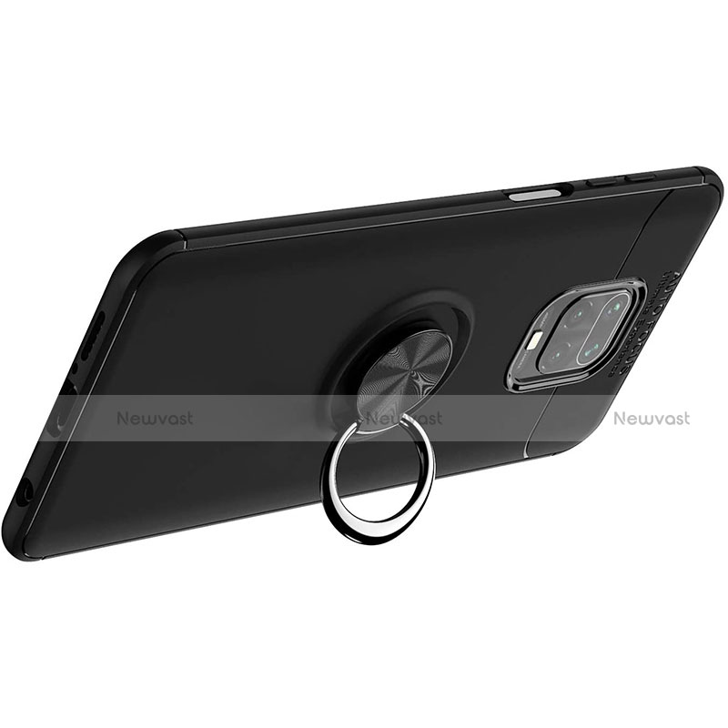 Ultra-thin Silicone Gel Soft Case Cover with Magnetic Finger Ring Stand for Xiaomi Poco M2 Pro