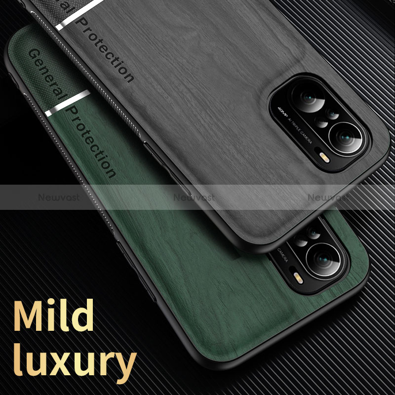Ultra-thin Silicone Gel Soft Case Cover with Magnetic Finger Ring Stand JM1 for Xiaomi Poco F3 5G