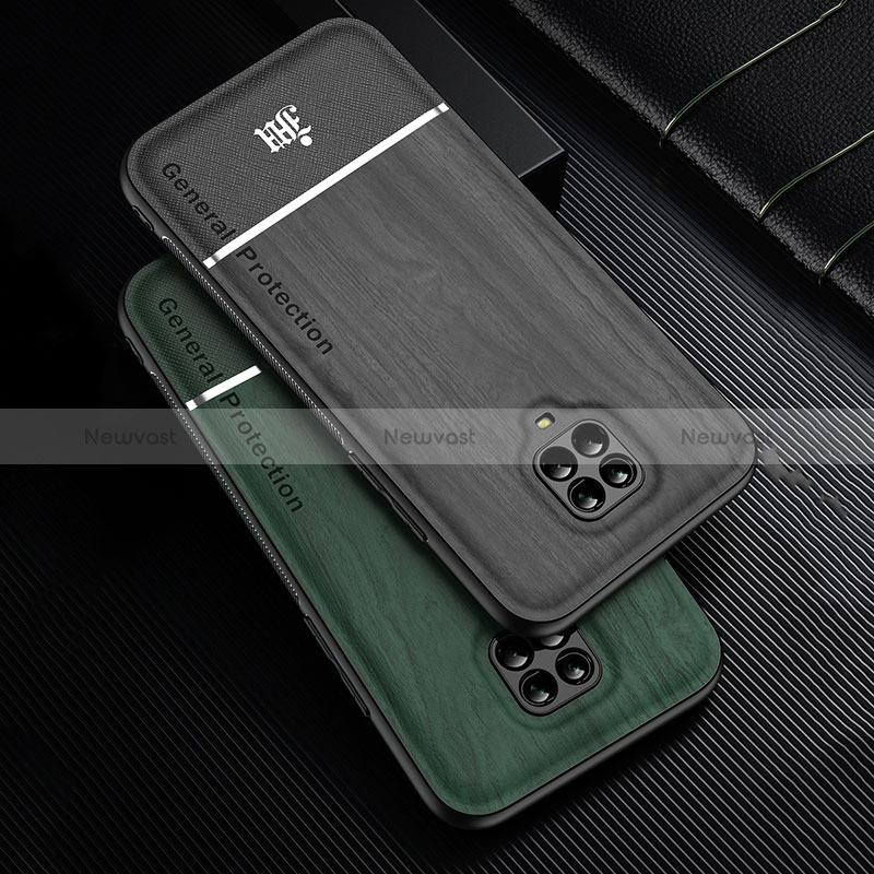 Ultra-thin Silicone Gel Soft Case Cover with Magnetic Finger Ring Stand JM1 for Xiaomi Poco M2 Pro