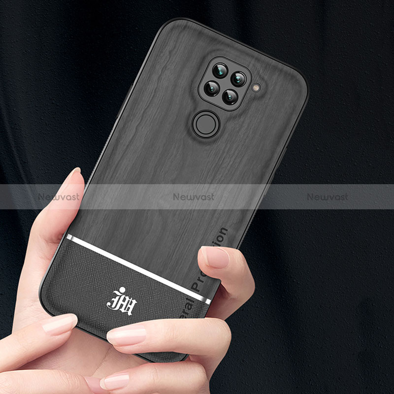 Ultra-thin Silicone Gel Soft Case Cover with Magnetic Finger Ring Stand JM1 for Xiaomi Redmi 10X 4G