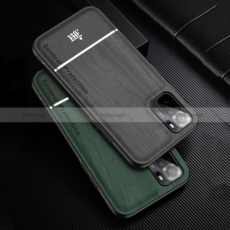 Ultra-thin Silicone Gel Soft Case Cover with Magnetic Finger Ring Stand JM1 for Xiaomi Redmi Note 10S 4G