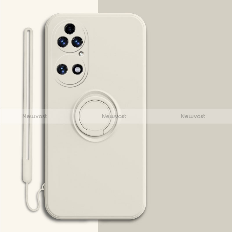 Ultra-thin Silicone Gel Soft Case Cover with Magnetic Finger Ring Stand S01 for Huawei P50