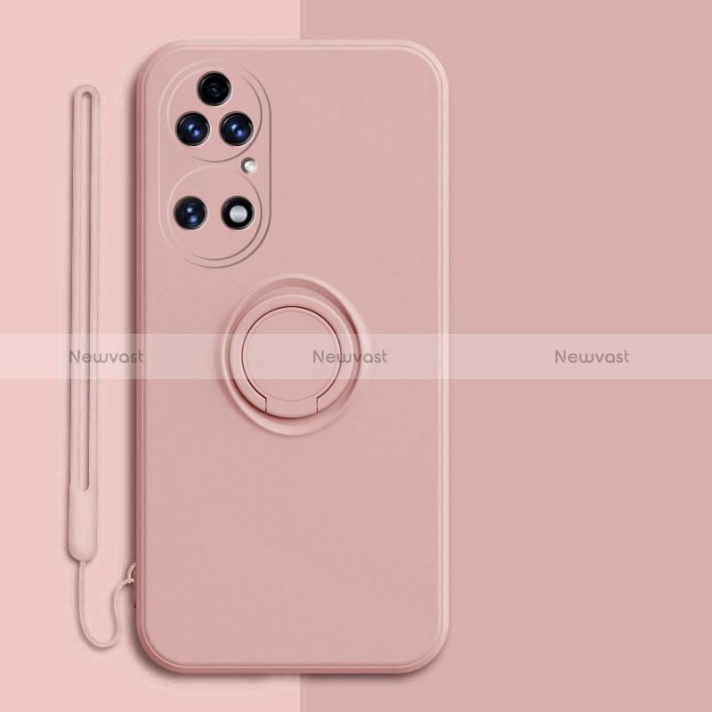 Ultra-thin Silicone Gel Soft Case Cover with Magnetic Finger Ring Stand S01 for Huawei P50