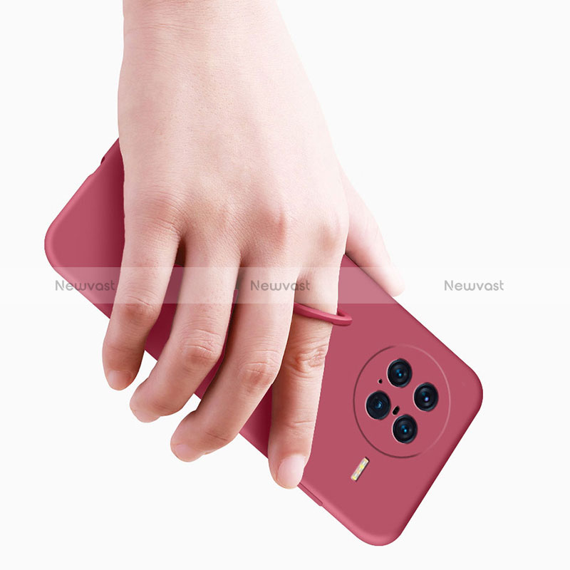 Ultra-thin Silicone Gel Soft Case Cover with Magnetic Finger Ring Stand S01 for Vivo X Note