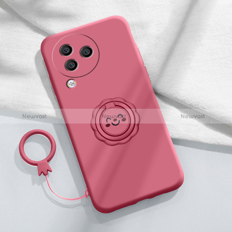 Ultra-thin Silicone Gel Soft Case Cover with Magnetic Finger Ring Stand S01 for Xiaomi Civi 3 5G