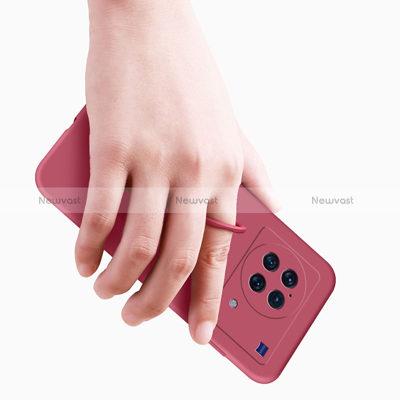 Ultra-thin Silicone Gel Soft Case Cover with Magnetic Finger Ring Stand S02 for Vivo X Note