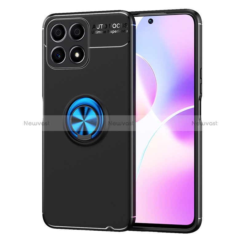 Ultra-thin Silicone Gel Soft Case Cover with Magnetic Finger Ring Stand SD1 for Huawei Honor X30i