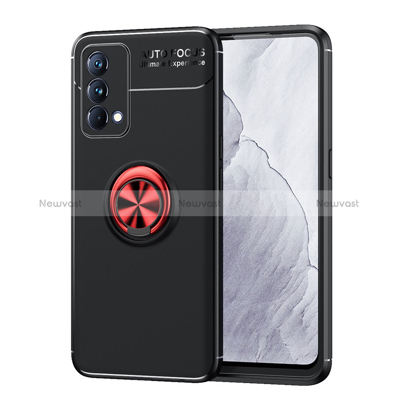 Ultra-thin Silicone Gel Soft Case Cover with Magnetic Finger Ring Stand SD1 for Realme GT Master 5G