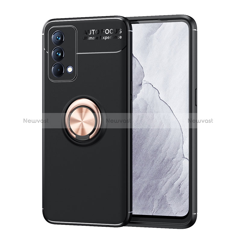 Ultra-thin Silicone Gel Soft Case Cover with Magnetic Finger Ring Stand SD1 for Realme GT Master 5G