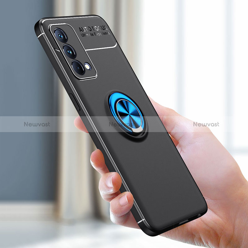 Ultra-thin Silicone Gel Soft Case Cover with Magnetic Finger Ring Stand SD1 for Realme GT Master 5G