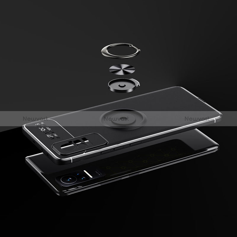 Ultra-thin Silicone Gel Soft Case Cover with Magnetic Finger Ring Stand SD1 for Xiaomi Civi 1S 5G